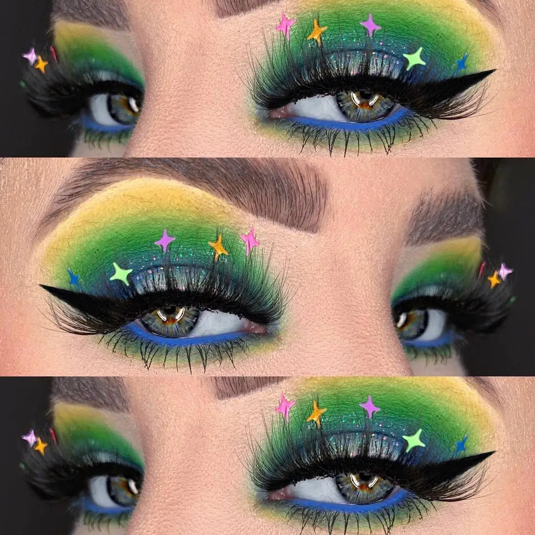 green eye makeup